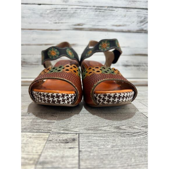 L'Artiste Spring Step Jive Multi Color Sz. 6.5 (Euro 37) Shoes Sandals - Picture 5 of 10